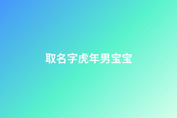 取名字虎年男宝宝(虎年男孩名字首选)-第1张-男孩起名-玄机派