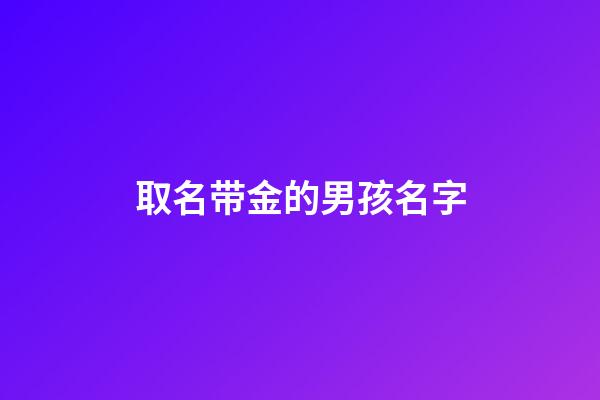 取名带金的男孩名字(起名带金的男孩名字)-第1张-男孩起名-玄机派