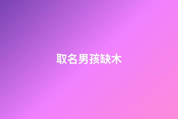 取名男孩缺木(男孩取名缺木)-第1张-男孩起名-玄机派