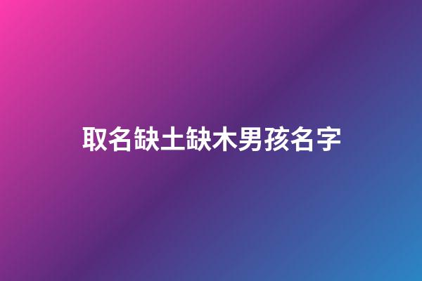 取名缺土缺木男孩名字(缺土缺木的男孩名字)-第1张-男孩起名-玄机派
