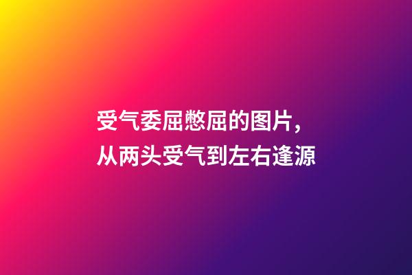 受气委屈憋屈的图片,从两头受气到左右逢源-第1张-观点-玄机派
