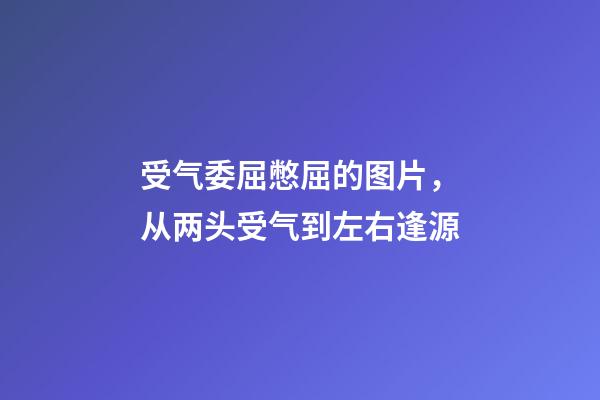 受气委屈憋屈的图片，从两头受气到左右逢源-第1张-观点-玄机派