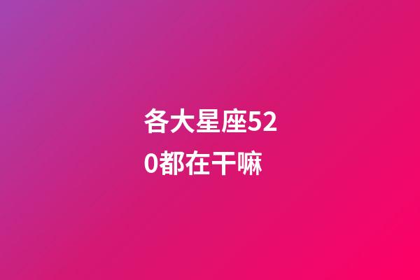 各大星座520都在干嘛-第1张-星座运势-玄机派