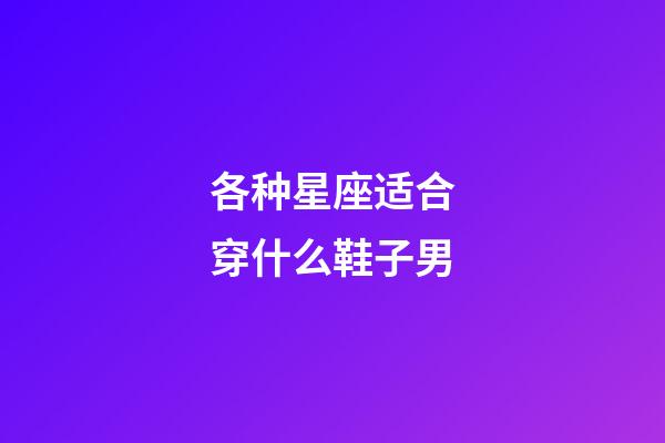 各种星座适合穿什么鞋子男-第1张-星座运势-玄机派