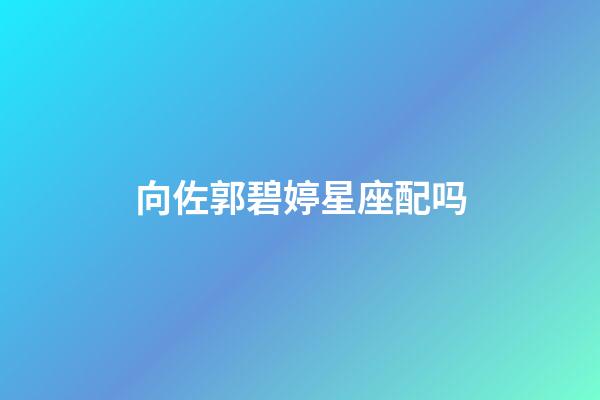 向佐郭碧婷星座配吗-第1张-星座运势-玄机派