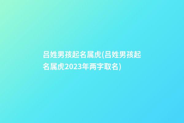 吕姓男孩起名属虎(吕姓男孩起名属虎2023年两字取名)