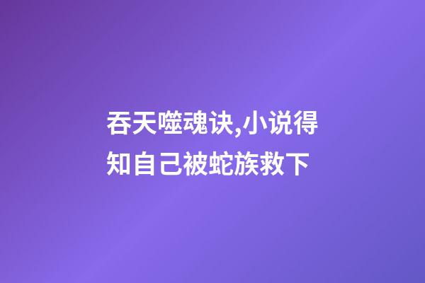 吞天噬魂诀,小说得知自己被蛇族救下-第1张-观点-玄机派