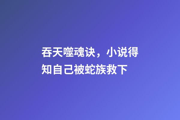 吞天噬魂诀，小说得知自己被蛇族救下-第1张-观点-玄机派