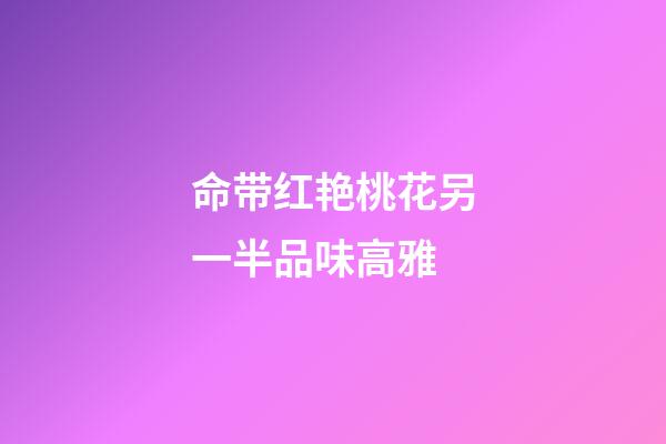 命带红艳桃花另一半品味高雅