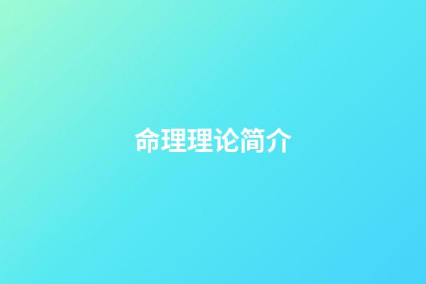 命理理论简介