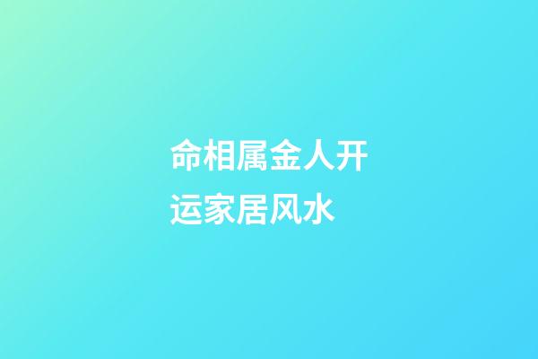 命相属金人开运家居风水