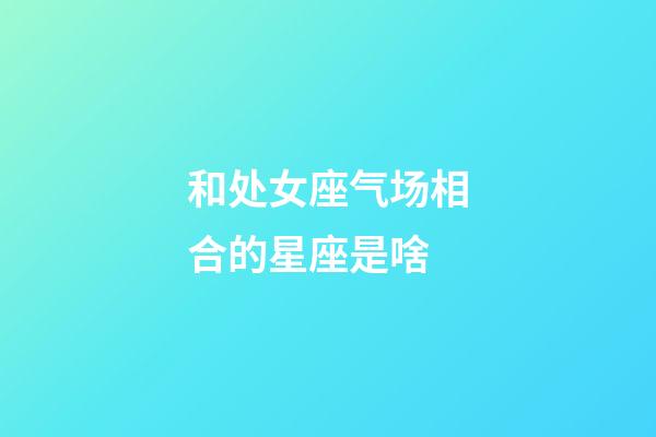 和处女座气场相合的星座是啥-第1张-星座运势-玄机派