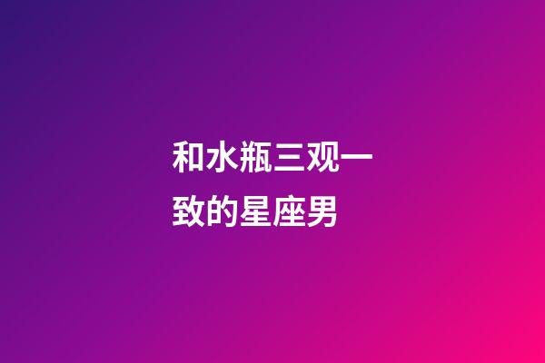 和水瓶三观一致的星座男-第1张-星座运势-玄机派