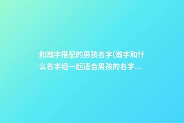 和瀚字搭配的男孩名字(瀚字和什么名字组一起适合男孩的名字)