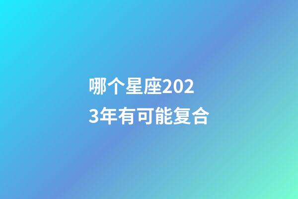 哪个星座2023年有可能复合-第1张-星座运势-玄机派