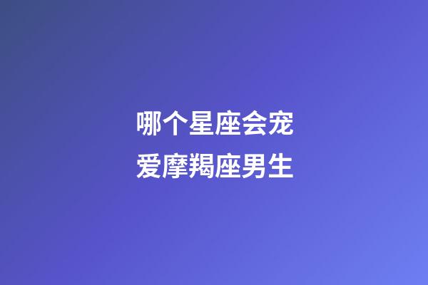 哪个星座会宠爱摩羯座男生-第1张-星座运势-玄机派