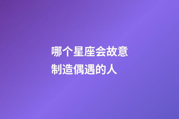 哪个星座会故意制造偶遇的人-第1张-星座运势-玄机派