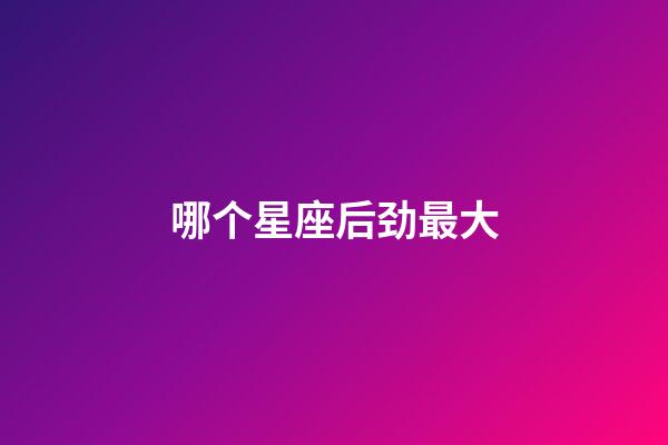 哪个星座后劲最大-第1张-星座运势-玄机派