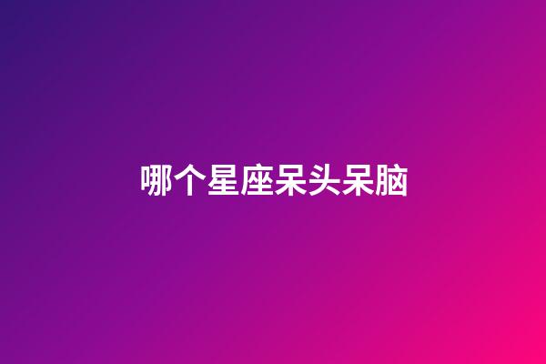 哪个星座呆头呆脑