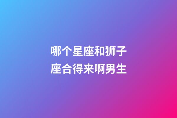 哪个星座和狮子座合得来啊男生-第1张-星座运势-玄机派