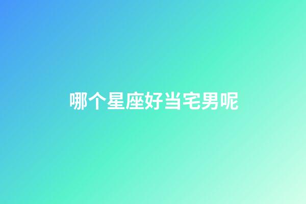 哪个星座好当宅男呢-第1张-星座运势-玄机派