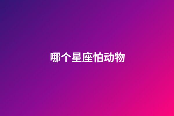 哪个星座怕动物-第1张-星座运势-玄机派