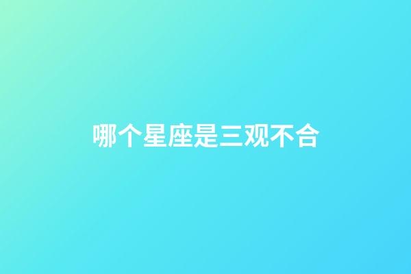 哪个星座是三观不合-第1张-星座运势-玄机派