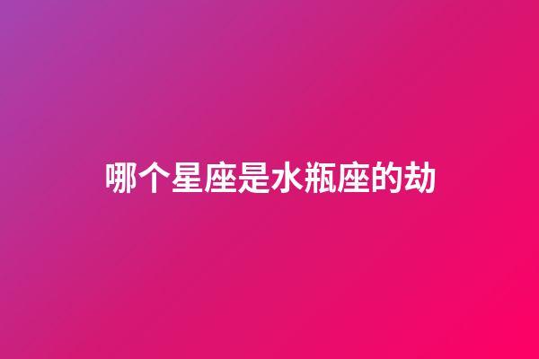 哪个星座是水瓶座的劫-第1张-星座运势-玄机派