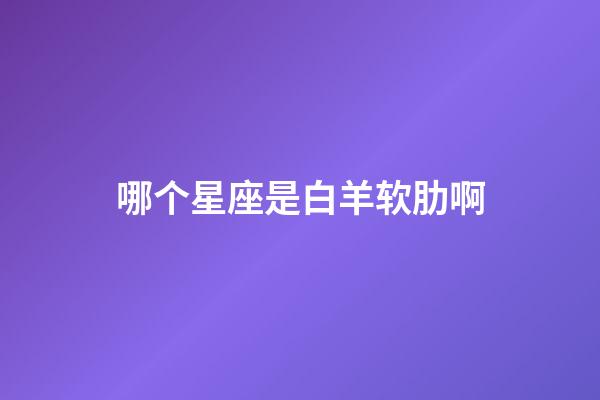 哪个星座是白羊软肋啊-第1张-星座运势-玄机派