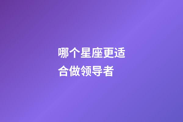 哪个星座更适合做领导者-第1张-星座运势-玄机派