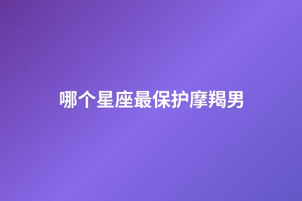 哪个星座最保护摩羯男-第1张-星座运势-玄机派