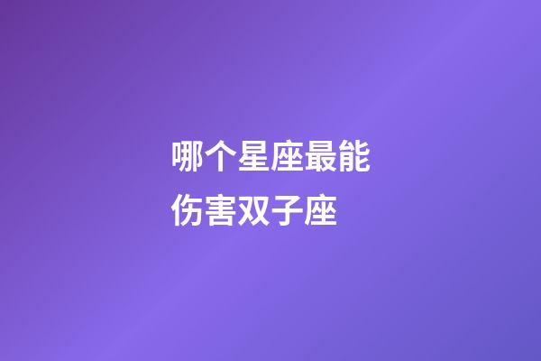 哪个星座最能伤害双子座-第1张-星座运势-玄机派