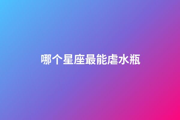 哪个星座最能虐水瓶-第1张-星座运势-玄机派