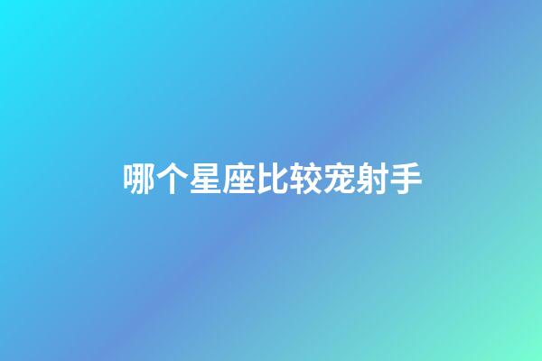 哪个星座比较宠射手-第1张-星座运势-玄机派