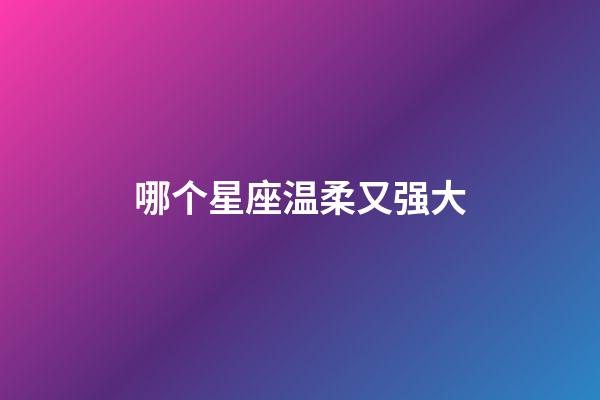 哪个星座温柔又强大-第1张-星座运势-玄机派