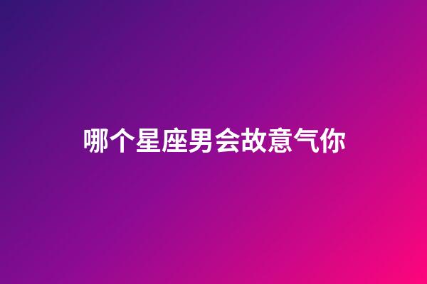 哪个星座男会故意气你-第1张-星座运势-玄机派