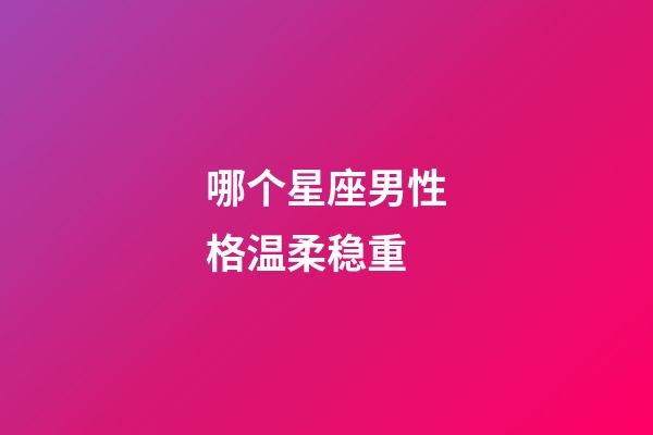 哪个星座男性格温柔稳重-第1张-星座运势-玄机派