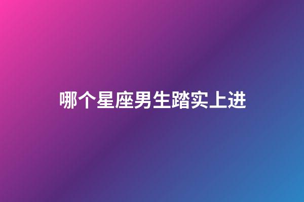 哪个星座男生踏实上进-第1张-星座运势-玄机派