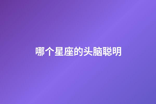 哪个星座的头脑聪明-第1张-星座运势-玄机派