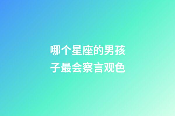 哪个星座的男孩子最会察言观色-第1张-星座运势-玄机派