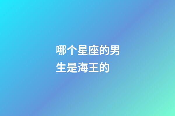 哪个星座的男生是海王的-第1张-星座运势-玄机派