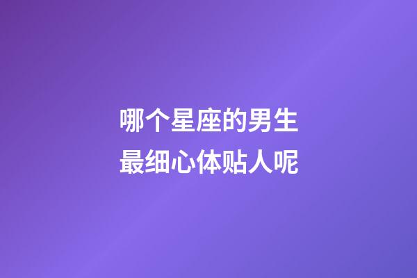 哪个星座的男生最细心体贴人呢-第1张-星座运势-玄机派