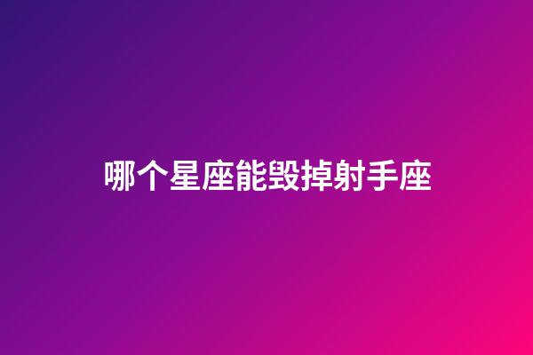 哪个星座能毁掉射手座-第1张-星座运势-玄机派