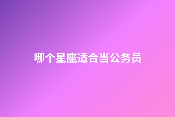 哪个星座适合当公务员-第1张-星座运势-玄机派
