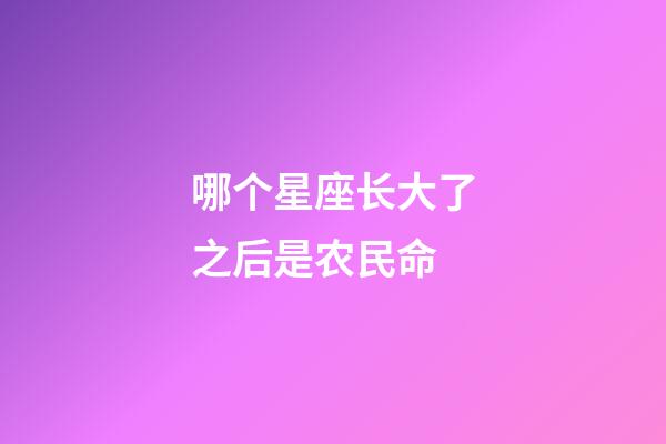 哪个星座长大了之后是农民命-第1张-星座运势-玄机派