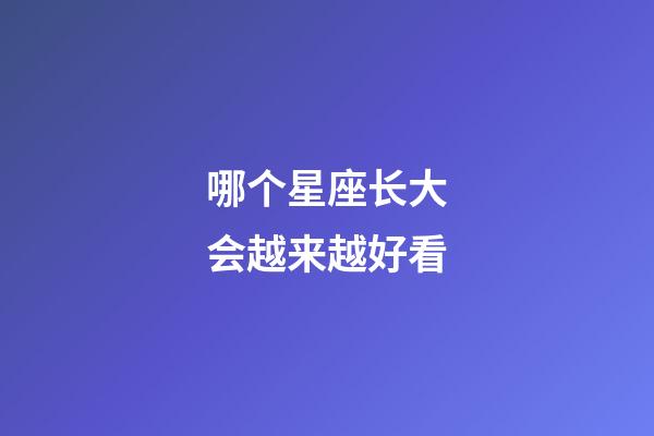 哪个星座长大会越来越好看-第1张-星座运势-玄机派