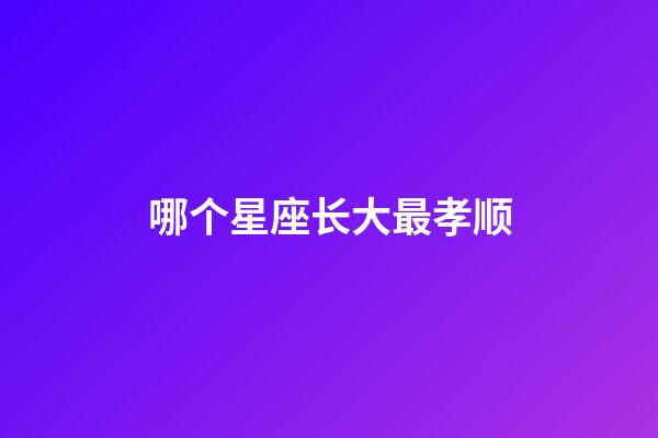 哪个星座长大最孝顺-第1张-星座运势-玄机派