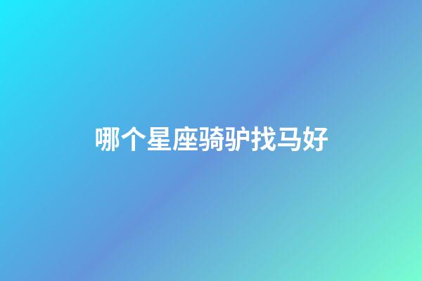 哪个星座骑驴找马好-第1张-星座运势-玄机派