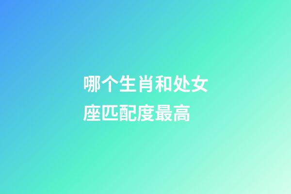 哪个生肖和处女座匹配度最高-第1张-星座运势-玄机派