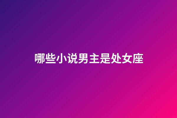 哪些小说男主是处女座-第1张-星座运势-玄机派